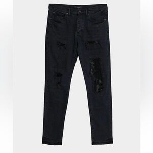 Purple Brand P001 

Beaded Repair Skinny Jeans
